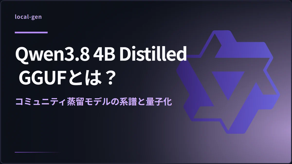 Qwen3.8 4B Distilled GGUFとは？ — コミュニティ蒸留モデルの系譜と量子化
