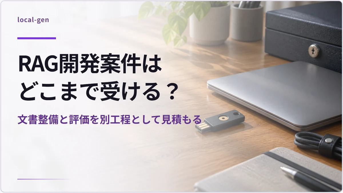 RAG開発案件はどこまで受ける？ — 文書整備と評価を別工程として見積もる