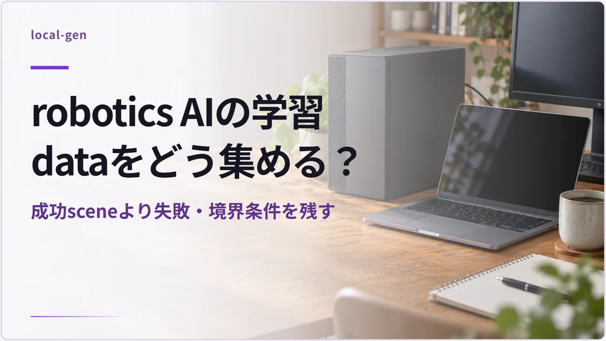 robotics AIの学習dataをどう集める？ — 成功sceneより失敗・境界条件を残す