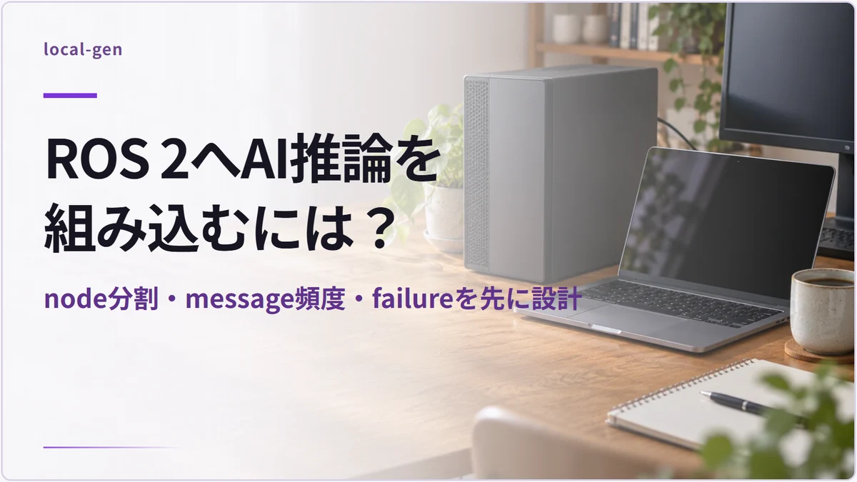 ROS 2へAI推論を組み込むには？ — node分割・message頻度・failureを先に設計