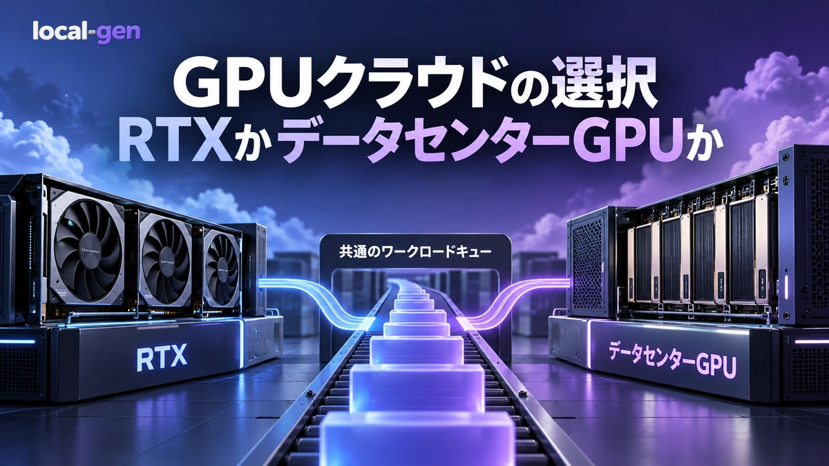 CloudのRTX 5090とデータセンターGPUはどう使い分ける？ — VRAM・仮想化・時間単価で比較