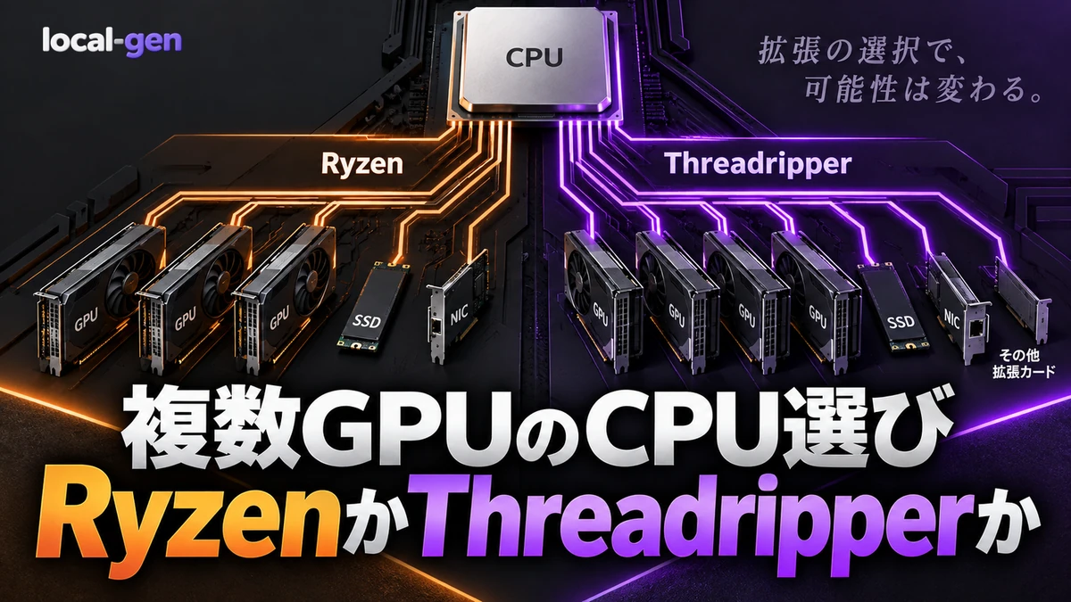 複数GPUならRyzenとThreadripperのどちら？ — PCIeレーンと総額で比較
