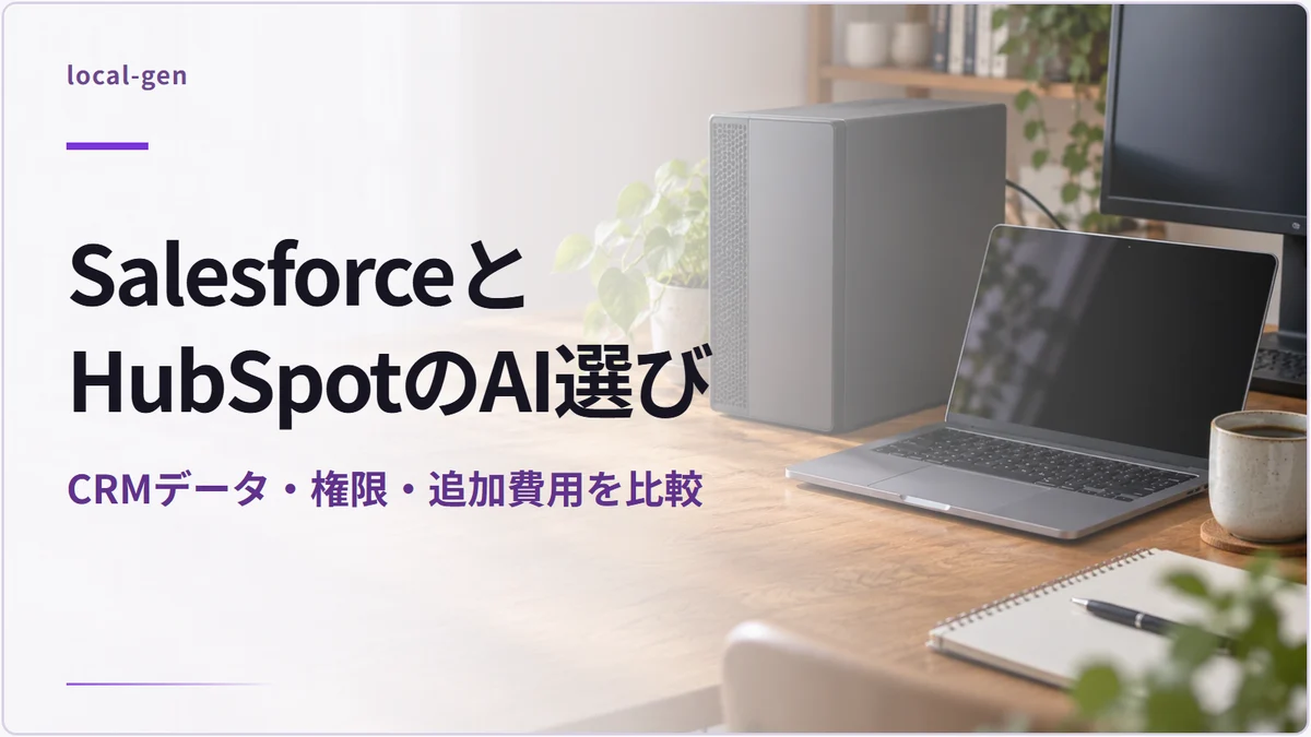 SalesforceとHubSpotのAI選び — CRMデータ・権限・追加費用を比較
