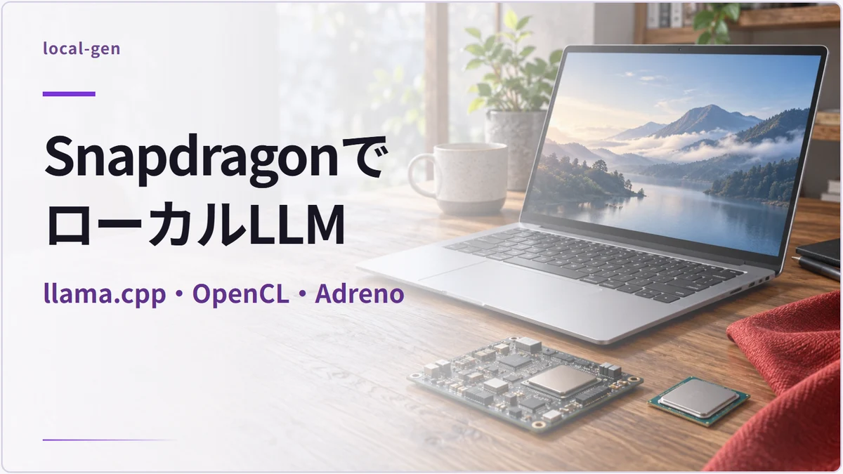 SnapdragonでローカルLLM — llama.cpp・OpenCL・Adreno