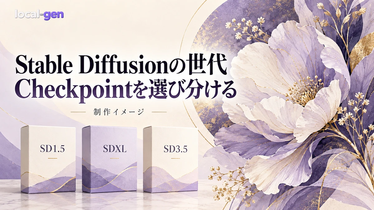 SD1.5・SDXL・Stable Diffusion 3.5の違い — 代表Checkpointと世代差を整理