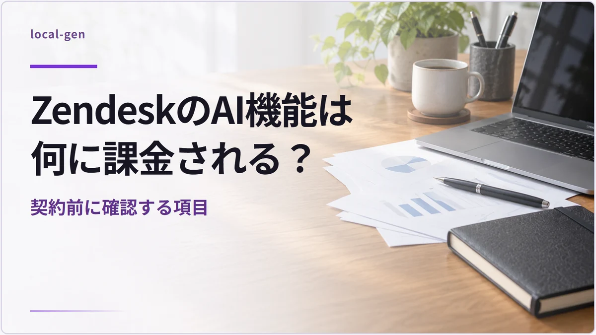 ZendeskのAI機能は何に課金される？ — 契約前に確認する項目
